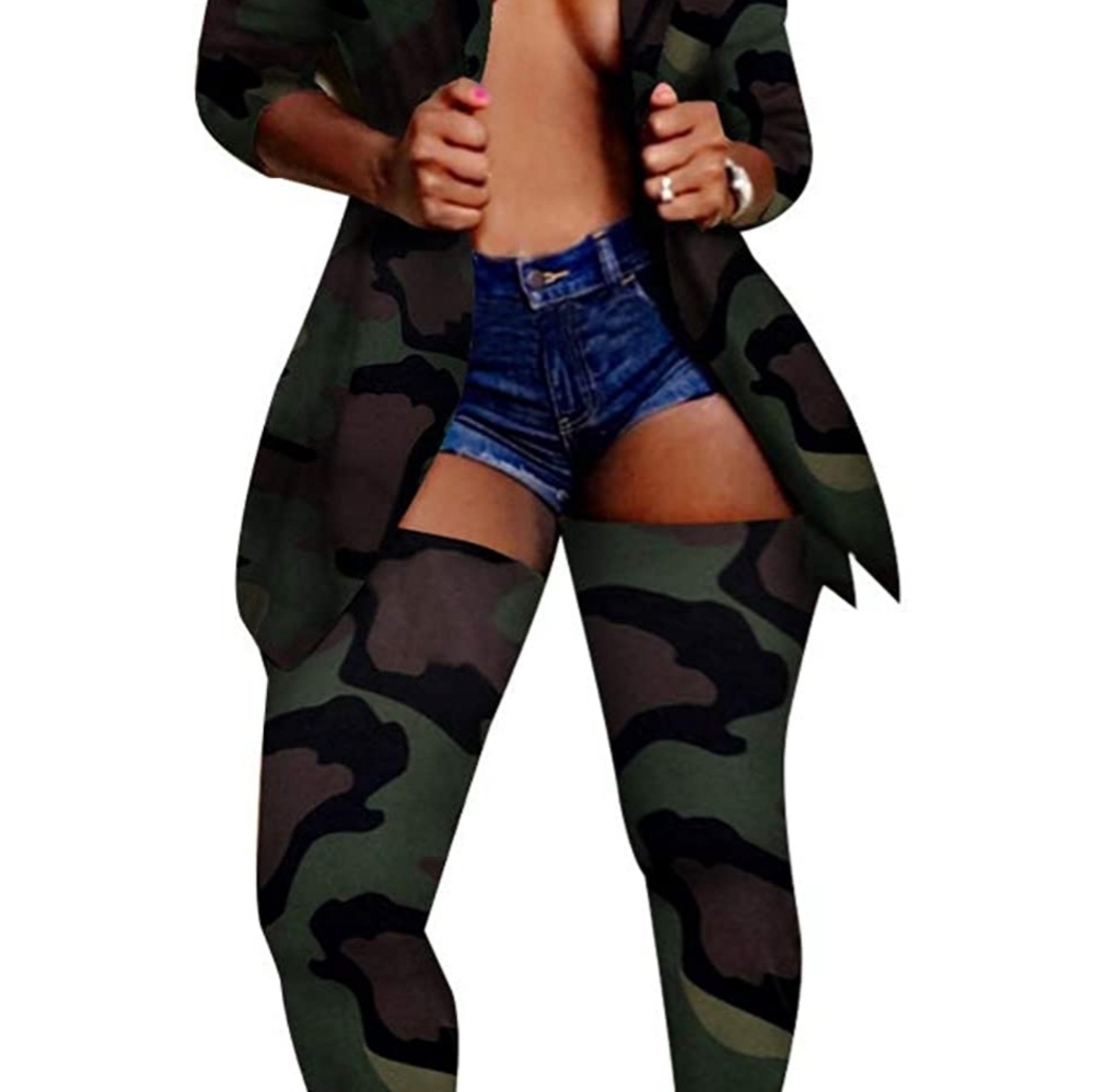 "SOLD" Two-Piece Blazer Over the Knee Legging Pants Set